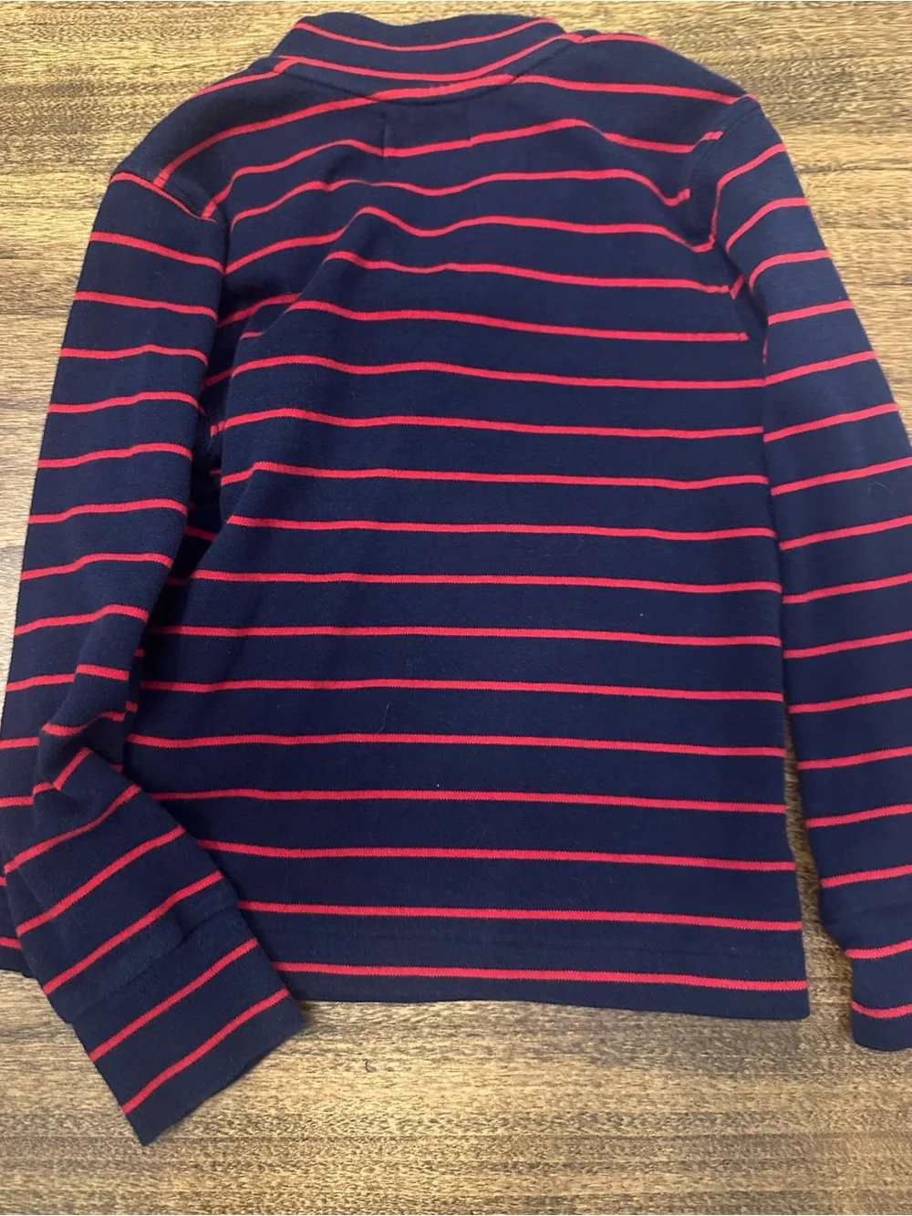 Polo by Ralph Lauren Navy & Red Striped Half-Zip Sweater - Kids